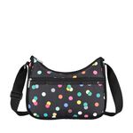 |快速出貨|Lesportsac Classic Hobo 經典斜背包/ 圓點漂浮氣球 黑色, , large
