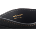 BURBERRY TB 標誌粒紋牛皮4卡名片/卡片夾/黑色, , large