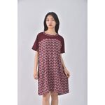 (L) ob style圓領紅色洋裝二手衣, , large