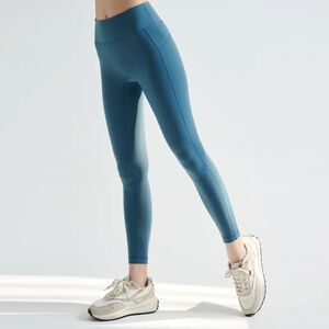 YOGA FLOW Slim Pants - 3D剪裁修身九分褲 - 孔雀藍 Iron Blue