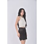 (S) oneday丹寧牛仔質感棉質灰色短裙二手衣, , large