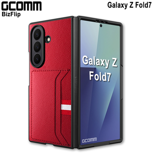 GCOMM 三星 Z Fold7 雙卡皮套 BizFlip 魅力紅