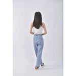(XL) 7 star韓牌高腰丹寧牛仔棉質高腰藍色長褲二手衣, , large
