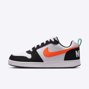 Kixpress-Nike Court Borough Low 女 運動休閒鞋 低筒 舒適 穿搭 黑 橘 [FD9918-181]