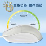 GliTTER GT-855 USB有線光學滑鼠 三段DPI調整 多鍵設計, , large