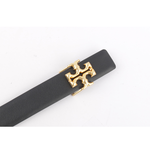 TORY BURCH Eleanor 金釦小牛皮寬2.5cm皮帶M/黑色, , large