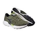 DIADORA迪亞多那 輕量避震慢跑鞋 男運動鞋 男鞋 透氣 針織 康特杯 Q彈 乳膠鞋墊 高彈 耐磨 止滑 綠 黑, , large