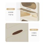 【AOTTO】80面寬大容量翻蓋附輪三層收納櫃(AC-205), , large