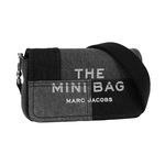 MARC  JACOBS The Denim 棉質牛仔迷你翻蓋包(黑色), , large