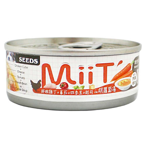 【拉拉寵物小舖】seeds 惜時 狗罐頭 MiiT 有雞愛犬機能湯罐 雞丁蔬菜湯佐炒蛋番薯胡蘿蔔 80g*24瓶