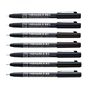 【Kuretake 吳竹】ZIG 漫畫代針筆 黑色 0.03mm~0.8mm /支 CNM-003~08-5V(日本品牌)  -  多款可選