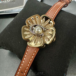 [星晴錶業]COACH手錶,28mm,CH00210金色錶面金色錶殼咖啡色真皮皮革錶帶款, , large