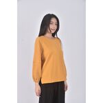 (M) tokyo fashion質感蝴蝶結黃色長袖上衣二手衣, , large