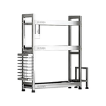 Three-layer 304 stainless steel kitchen rack seasoning rack, , large