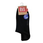 BVD男細針低口直角襪, 黑色, large