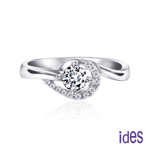 [ides愛蒂思] 33分E/VS1八心八箭頂級3EX車工結婚鑽戒PT950鉑金/守護  (戒圍請於訂單備註)