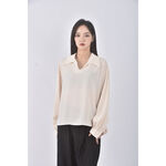 (XL) miss studio低領黃色長袖上衣二手衣, , large