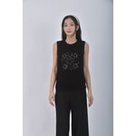 (S) jessica亮片黑色上衣二手衣, , large