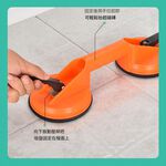 Plastic double-claw suction cup (yellow), , large