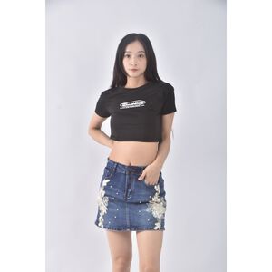(M) used jeans丹寧牛仔質感棉質藍色短裙二手衣