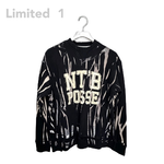 Brushed Zebra Print Pocket Sweatshirt Black, , large