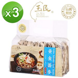 【千歲本舖】玉民黃金蕎麥 波浪麵 3包組