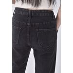 (M) evis jeans丹寧牛仔質感棉質黑色長褲二手衣, , large