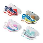 DIADORA迪亞多那 兒童休閒編織涼鞋 童鞋 時尚 束扣 彈性 輕量 緩衝 吸震 耐磨 藍白紅 藍黃 白粉藍 藍粉, , large