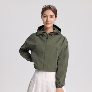 DZRZVD杜戛地251320女款短版連帽防曬外套~絕佳觸感 頂級機能布料 YKK拉鍊 連帽遮陽 輕薄透氣 防曬抗UV
