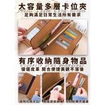 臺灣現貨（隔日出貨）【Hilton 希爾頓】質感磨砂多卡位拉鍊長皮夾 錢包 手拿包 零錢包 拉鍊夾 長夾 皮夾, , large