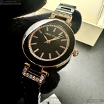 [星晴錶業]ANNE KLEIN手錶,30mm,AN00459黑色錶面黑錶殼深黑色陶瓷錶帶款, , large
