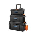 【TOPWAY】三合一拉桿工具箱 工具箱帶輪可推拉 拉桿工具箱 滾輪大容量 五金工具收納箱 三層大工具箱, , large