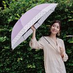 【周周生活】雨傘 現貨 直傘 陽傘 遮陽傘 法式拼色金柄彎頭直傘 日本傘 晴雨傘 輕量雨傘 防潑水 抗uv傘 快速出貨, , large
