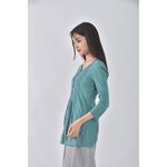 (S) 自由区排扣綠色長袖上衣二手衣, , large