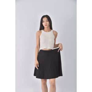 (2XL) lativ質感黑色短裙二手衣