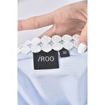 (XL) iroo質感棉質條紋藍色短袖上衣二手衣, , large