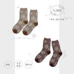 【D&G】花朵女襪<彩色咖啡>D598 短襪 中筒襪 穿搭襪, , large
