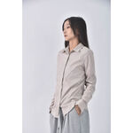 (S) net棉質條紋棕色長袖上衣二手衣, , large