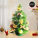 摩達客-台灣製1尺30cm精緻綠色聖誕樹+聖誕花糖果金系裝飾品組_免組裝_本島免運費, , large