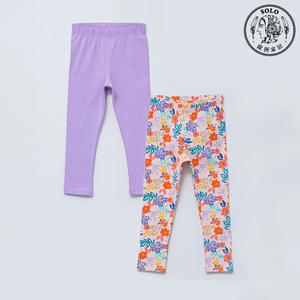 【SOLO Vintage】LCW Baby Toddler Flower Pants Two Piece Set Girls Elastic Pants Sweatpants Made in Turkey 9-12m