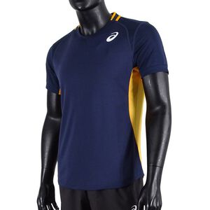 Asics MATCH M SS TEE 男 短袖 T恤 網球 運動 快乾 網布 深藍 [2041A132-400]