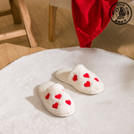 【SOLO Vintage】LCW Home Hearts Indoor Plush Slippers Made in Turkey 40-41, , large