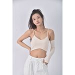 (S) 【安于晴Charlene私服】質感吊帶杏色上衣二手衣, , large