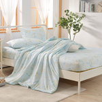 【FOCA】Fuxiang | 3M patented moisture wicking breathable antibacterial Tencel four seasons quilt/quilt bed sheet set - double, , large