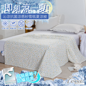 【FOCA】Summer Orchard | Cool Antibacterial Silver Ion Anti-Stumbling Cooling Yarn Ice Cream Quilt/Four Seasons Quilt 150x200cm