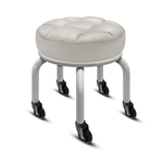 【G+居家】免組裝 動感滑輪萬用椅-白管-白色(2吋純黑輪), , large