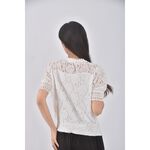 (M) vanilla韓牌蕾絲白色短袖上衣二手衣, , large