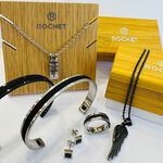 【快速出貨】法國 ROCHET  HAUBANS系列 不鏽鋼男士手環-黑 HBJ88981, , large