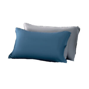 抗敏慕斯素色枕套2入-湛藍45x75cm