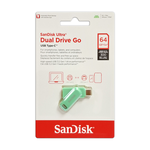 【SanDisk】Ultra GO 64G 草本綠 TYPE-C USB 3.2 雙用 OTG 旋轉隨身碟 讀取速度 300MB/s, , large